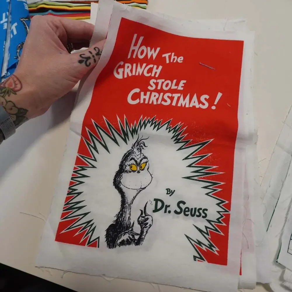 DR. Seuss “Celebrate Seuss” Book Titles  + other Seussy Cotton Fabric Panels